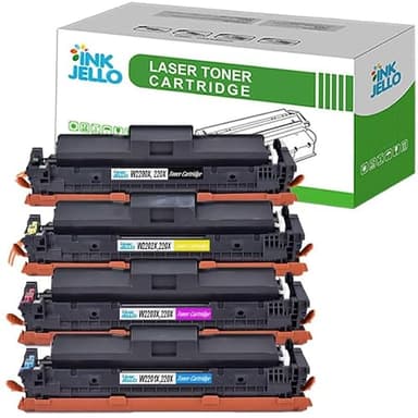 Inkjello Toner Cartridge 220X For Printer, Compatible With HP Colour LaserJet Pro 4202dn 4202dw MFP 4302dw MFP 4302fdn MFP 4302fdw MFP 4303dw MFP 4303fdn MFP 4303fdw Black,Cyan,Magenta,Yellow(4-Pack)