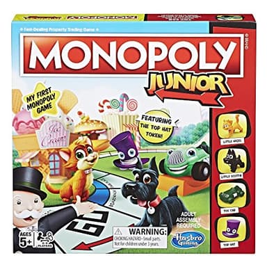 Monopoly Junior Board Game, 4 players, Ages 5 and up (Amazon Exclusive)