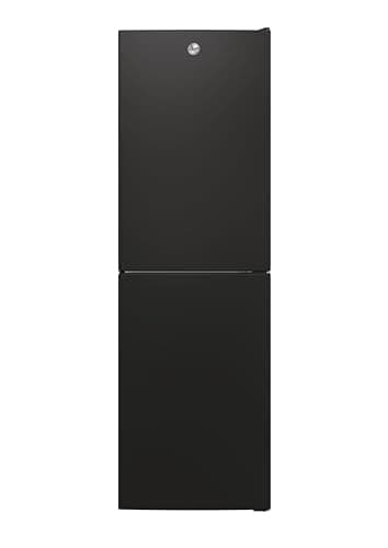 Hoover H-FRIDGE 300 Freestanding Fridge Freezer 50/50, 2 Doors, Low Frost Technology, E Class, 252L Total Capacity, Internal Display, Integrated Handle, Black, 54.5x55x176 cm - HOCT3L517EBK