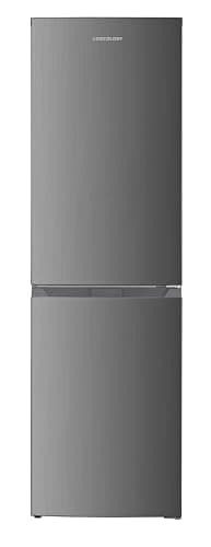 Cookology CFF2475050IX Freestanding 50/50 Fridge Freezer in Inox - 247 Litre Capacity - Static Cooling - Frost Free - Adjustable Temperature Control & Legs - Reversible Doors - 4 Star Rating