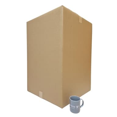 W.E. Roberts Tall Strong Double Wall Extra Large Cardboard Box 20" x 20" x 30" / 51cm x 51cm x 72cm 193 Litres Storage Packing Moving House Sturdy Shipping Boxes (Pack of 1)