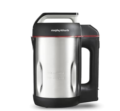 Morphy Richards 1.6L Sauté & Soup Maker, 4 Settings, Pause Function, LED Control Panel, Non-Stick Coated Jug, Detachable Power Cord, Stainless Steel, 501014, Black