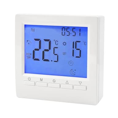 Surplex Digital Gas Boiler Thermostat, Programmable Digital Thermostat for Home LCD Display Room Temperature Controller Underfloor Heat & Cooling Control