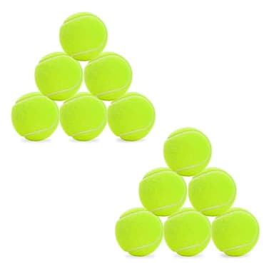 ACCURATE Durable Sport Play Tennis Cricket Dog Toy Ball with Mesh Carrying Bag, Sturdy & Durable, Great For Lessons, Practice, Throwing Machines Adults Children Exercise Pets (12 PK)