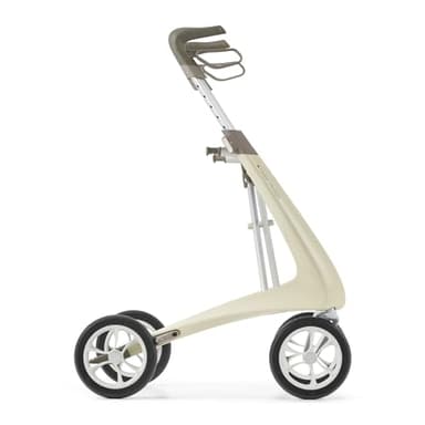 Byacre Carbon Ultralight Rollator Walker with Seat - Worlds Lightest Rollator - 4.8 kg Mobility Aids for Walking - Mobility Walker with Seat