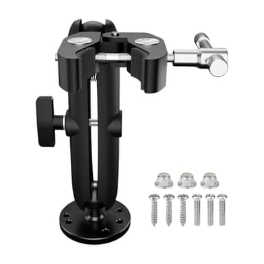 Amesor Kayak Trolling Motor Mount - Aluminum Alloy Trolling Motor Quick Release Mount - 360 Degree Adjustable Shaft Clamp for Saltwater Boating Kayak