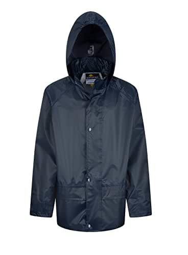 Wetplay Waterproof Rain Jacket For Kids Childs Childrens Boys Girls With Hood Lightweight (13 Years, Navy Blue)