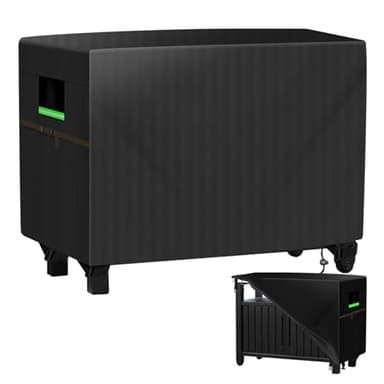 MaxAwe 57〃 Outdoor Prep Table Cover for Keter Unity XL, 145x65x100cm 420D Heavy Duty Waterproof Cover for BBQ Grill Cart, Uv-Resistant Cover for Garden Portable Table and Storage Cabinet Dining Cart