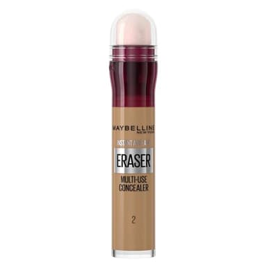 Maybelline Instant Anti-Age Eraser Eye Concealer for Face, Dark Circles, Blemish & Fine Lines Concealer, Full Coverage, Dermatologist Tested, Suitable for Sensitive Skin, Shade: 02 Nude