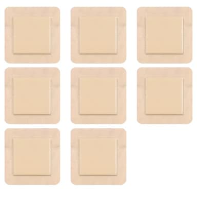 8 PCS Silicone Wound Dressing, 7.5x7.5cm Silicone Foam Dressing, Waterproof Wound Pads, Ideal for Surgical Incisions and Pressure Sores, Breathable & Comfortable Wound Dressing Pads