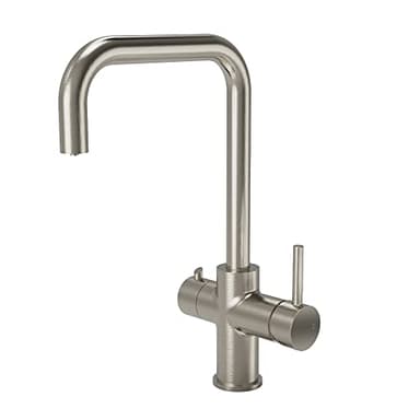 Excel Home 3 in 1 Instant Boiling Water Tap with 2.4L Boiler & Carbon Filter – Hot Cold & Filtered 98° Boiling Water - Under Sink Hot Water Boiler 3 Way Kitchen Tap (Stainless Steel)