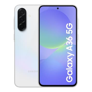 Samsung Galaxy A36 5G Smartphone, Awesome Intelligence, 8GB RAM, 256GB Storage, 50MP Camera, Awesome White, 3 Year Samsung Extended Warranty (UK Version)