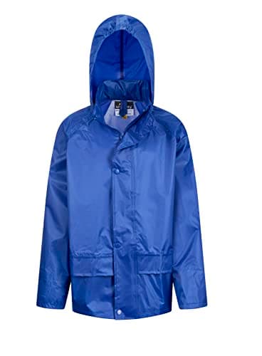 Wetplay Waterproof Rain Jacket For Kids Childs Childrens Boys Girls With Hood Lightweight (11-12 Years, Royal Blue)