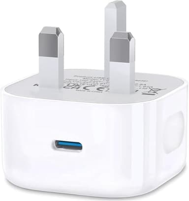 USB Type C Plug,i Phone USBC Fast Charger Plug USB-C Ports UK Wall Head Charging Plug Compatible with iPhone 17 Pro Max Air 16e 16 Plus Pro Max 15 14 13 12 11 SE XR XS 8/Apple Watch/iPad Pro Mini Air