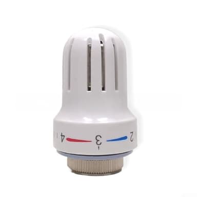 GLFLOW Hive Radiator Valve, Radiator Thermostat Head M30 X 1.5 Alloy And Plastic With Adjustable Temperature Settings And Frost Protection, White(1pc)