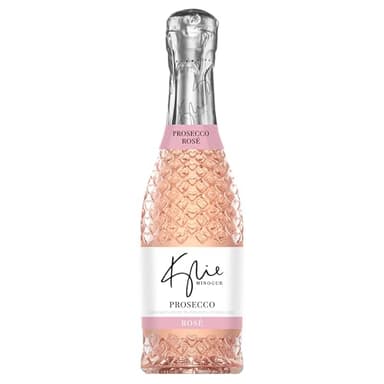 Kylie Minogue Signature MINI Prosecco Rosé 20cl, Elegant Sparkling Rosé in a Heart-Emblazoned Bottle, Perfect for Gifting and Celebrations, Made in Italy