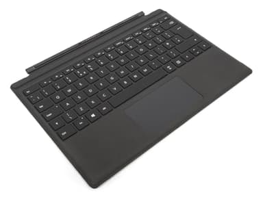 Microsoft Surface Pro Type Cover with Finger Print Reader | Polyurethane Black | Compatible with Surface Pro 7+
