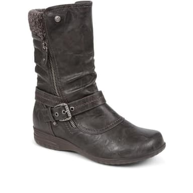 Pavers Slouch Calf Boots - Grey Size 5