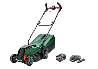 Bosch Cordless Lawnmower CityMower 18V-32 (18 Volt, 1x Battery 4 Ah, Brushless Motor, Cutting Width: 32 cm, Lawns up to 300 m², in Carton Packaging)