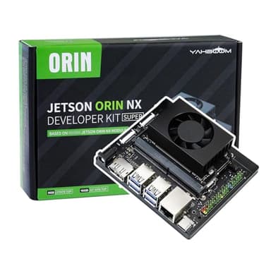Yahboom Jetson Orin NX 16GB Development Kit 157 Tops WiFi 256GB SSD Ubuntu 22.04 System AI Heat Dissipation Suitable for Electronic Projects(Orin NX 16GB Basic Kit)