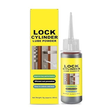 Graphite Lubricant Powder, Lock Cylinder Lube Powder With No Dust, Home Products For Window Guides, Car Locks, Bearings, Keys, Door Guides & Anti-Theft Door Lock Hinge (1 Pcs)