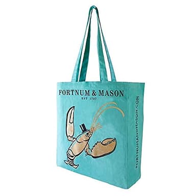 Fortnum and Mason London UK Fortnum's Lobster Bag for Life Shopping Bag, Grocery - USA STOCK, Green, M