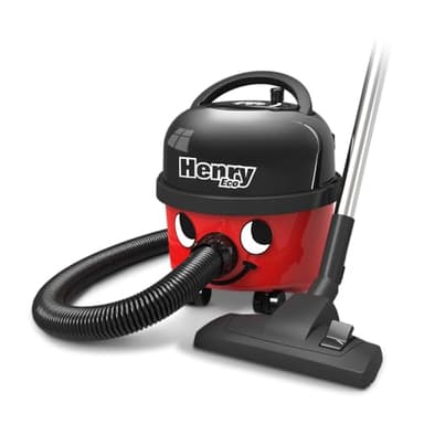 Henry HVR160E Eco Bagged Cylinder Vacuum with EcoBrush, Large 6 Litre Capacity, Powerful AiroBrush, High Efficiency Motor, 30% Less Energy Usage & 80% Recycled Packaging, XL 10 m Cable, 420 w, Red