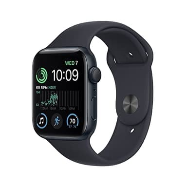 Apple Watch SE 2022 (2nd Gen) (GPS, 44mm) - Midnight Aluminium Case with Midnight Sport Band, Extra Large (Renewed