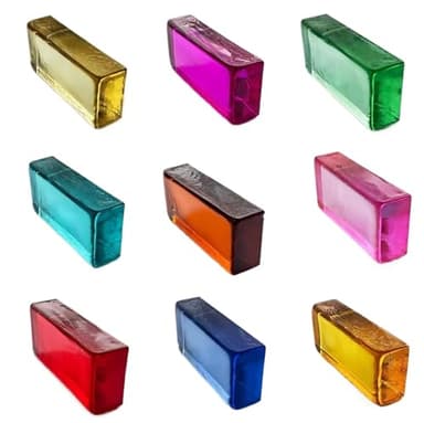 Clear Glass Brick solid glass brick, Rectangular Clear Glass Block - Crystal Bricks for Privacy Protection in Office & Home Partitions
