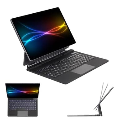 TECHGEAR Keyboard Case for Samsung Galaxy Tab S10 Ultra, S9 Ultra, S8 Ultra 14.6" (X920 / X910 / X900 Series) Magnetic Floating Stand, Precision Multi-Touch Trackpad, 7 Color Backlight, UK QWERTY