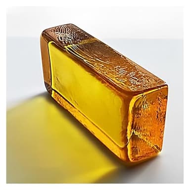 QZLNONTK Transparency Colored Clear Glass Blocks - Rectangular Crystal Bricks for Home, Office, Bar, and Hotel Decor(Yellow)