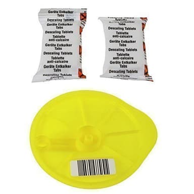 Quailitas Coffee Machine Descaling Kit – Descaler Tablet Compatible w/TASSIMO Bosch, Service Yellow T-Disc Included |Coffee Machine Accessories