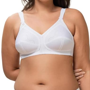 Triumph Women's Doreen + Cotton 01 N, Non-Wired Bra, White