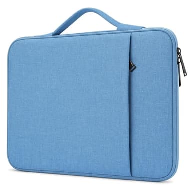 ProElife 13-Inch Laptop Sleeve Case for 2026-2022 MacBook Air 13.6-inch M5/M4/M3/M2 & iPad Pro 13-inch M5/M4 Accessory Travelling Water-resistant Bag Multifunctional Carrying Sleeve (Light Blue)