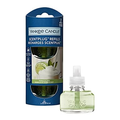 Yankee Candle ScentPlug Fragrance Refills | Vanilla Lime Plug in Air Freshener Oil | Up to 60 Days of Fragrance | 2 Count
