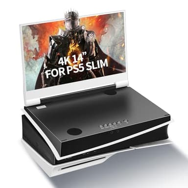G-STORY 14" Inch IPS 4k 60Hz Portable Monitor Gaming Display Integrated with PS5 Slim(not Included) 3840×2160 with 2 HDMI Ports,FreeSync,Built-in 2 of Multimedia Stereo Speaker