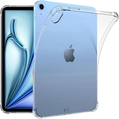 M TECH Clear Case for iPad Air 13 Inch (M2) 2024 (A2898 / A2899 / A2900), Flexible Transparent Soft TPU Reinforced Corner, Shockproof Cover for iPad Air 13''