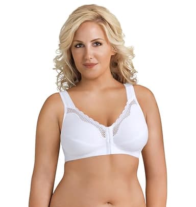 Exquisite Form Fully Women's Front Close Cotton Posture Bra #5100531 - - 38C White