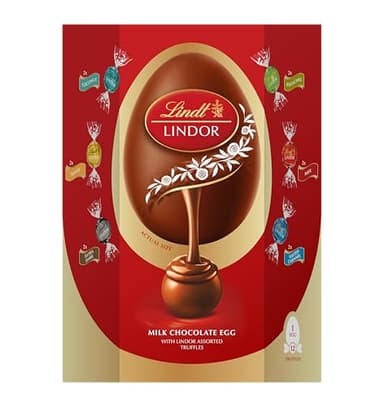 Lindt Lindor Rainbow Assorted Chocolate Easter Egg 310g – Assorted Chocolate Truffles with a Smooth Melting Filling – Colourful Easter Chocolate Treat – Easter, gift