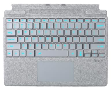 Type Cover for Microsoft Surface Pro 8 Pro 9 Pro 10/ Pro X Pro 11 Generation, Portable Slim Wireless Keyboard with Touchpad Tablet Keyboard (Grey, Backlit)