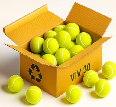 VIV 30 Pack Tennis Balls Bulk, Advanced Practice Balls Pressure Bouncing 53in High Durable, Official Size Pet Dog Playing Ball, Good for Tennis Training Machine & Kids Play on All Courts