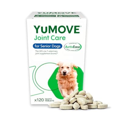 YuMOVE Senior Dog Joint Supplement, High Strength for Joint Care, Essential Dog Hip and Joint Support for Senior Dogs Aged 8+, 120 Tablets - Eco Friendly and Letter Box Ready Packaging