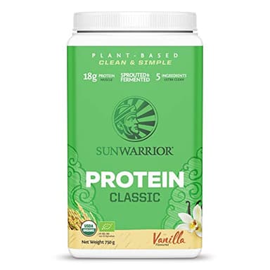 Sunwarrior Classic Plant-Based Vanilla Protein Powder, 750 g