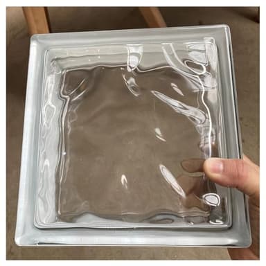 Zfmnoyev Glass Blocks, Square Transparent Hollow Glass Bricks, Decorative Glass Blocks for Wall, for Room Divider Partition Architectural Decoration(Clear-F)