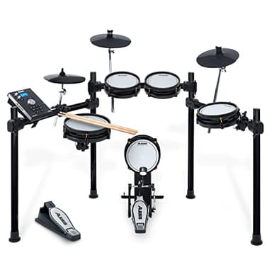 Alesis Drums Command Mesh SE Kit - Electric Drum Set with Quiet Dual Zone Mesh Pads, USB MIDI Connectivity and 600+ Electronic & Acoustic Drum Sounds, Black