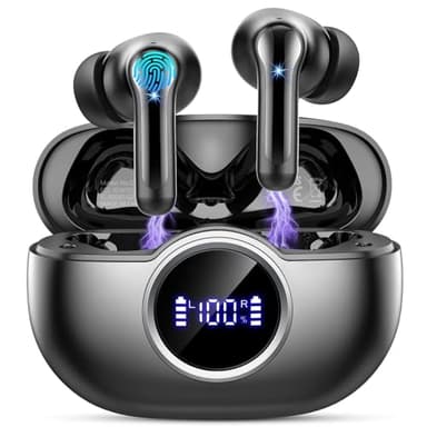 Wireless Earbuds, 2026 New Bluetooth 5.4 Headphones in Ear with 4 ENC Ear Buds, Wireless Headphones Noise Cancelling Mic, HiFi Stereo Bluetooth Earphone 36H Playtime, IP7 Waterproof Lightweight/USB-C