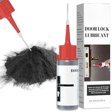 60ml Lock Cylinder Lubricant,Dry Lube Graphite Lubricant,Graphite Powder Lubricants,Treadmill Spray Grease, Powder For Locks, Padlocks, And More, Extends Lock Life, Prevents Rust And Corrosion