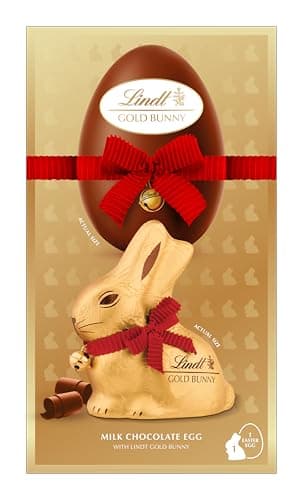 Lindt Gold Bunny Egg Milk Chocolate Easter Bunny 360g – Iconic Foil Wrapped Bunny Made from Premium Swiss Chocolate – Perfect Easter Chocolate – Easter, gift