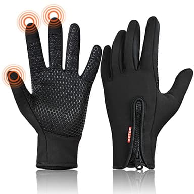 COTOP Winter Warm Gloves for Men Women, Outdoor Windproof Touchscreen Gloves Water Resistant Anti Slip for Running Cycling Walking Riding Driving-S