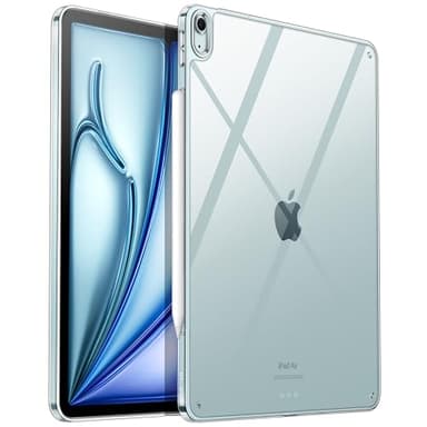 JETech Clear Case for iPad Air 13-Inch M4/M3/M2 (2026/2025/2024), Anti-Yellowing Transparent Shockproof Slim Tablet Back Cover with Hard PC Back and Soft TPU Bumper